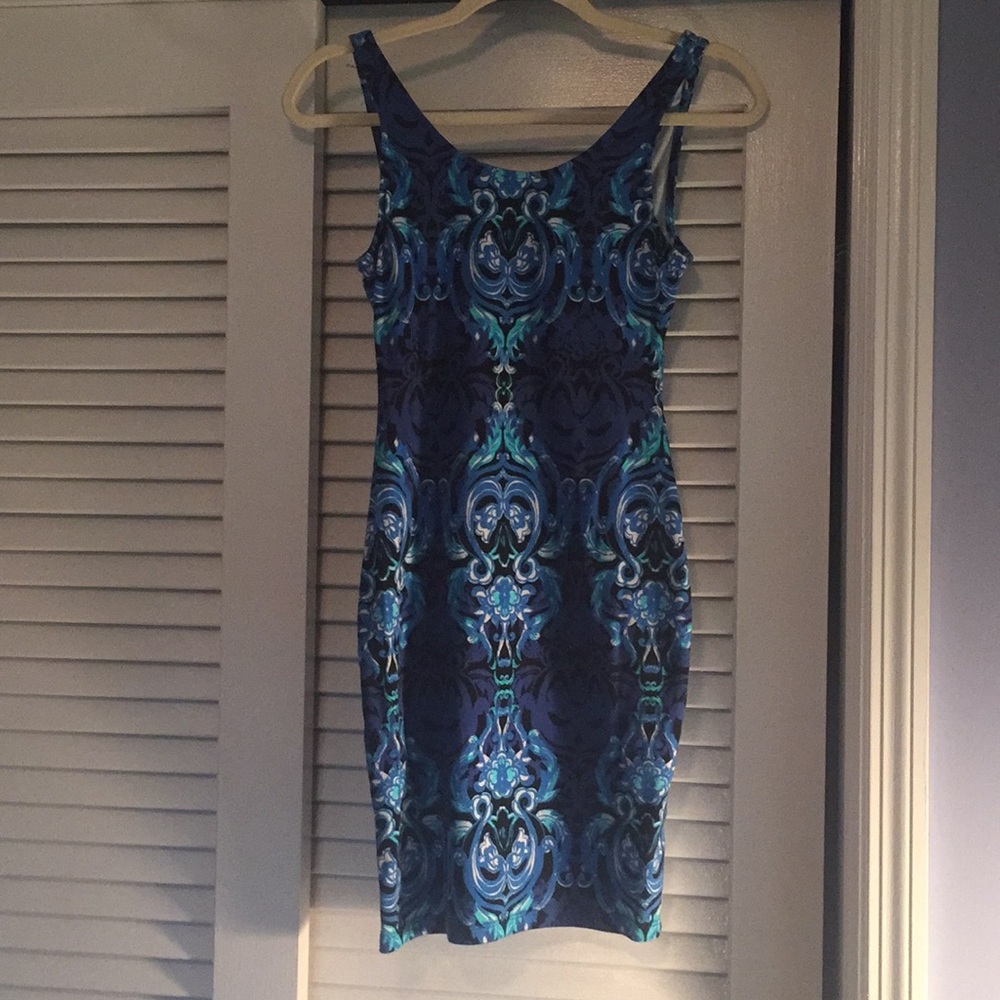 Blue mini dress